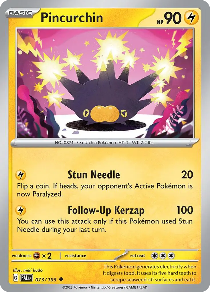 Pincurchin (Paldea Evolved) - Pokémon in TCG Land