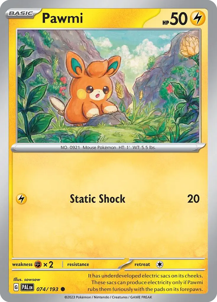 Pawmi (Paldea Evolved) - Pokémon in TCG Land
