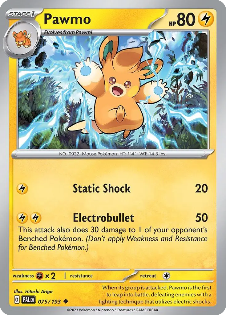 Pawmo (Paldea Evolved) - Pokémon in TCG Land