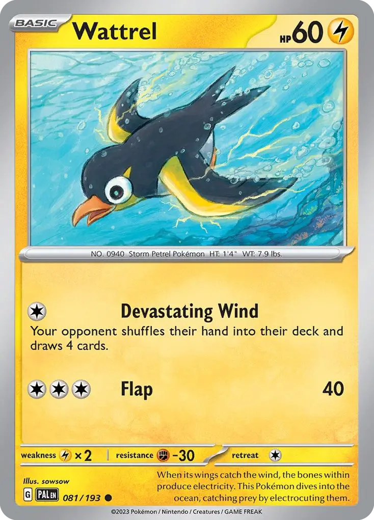 Wattrel (Paldea Evolved) - Pokémon in TCG Land México