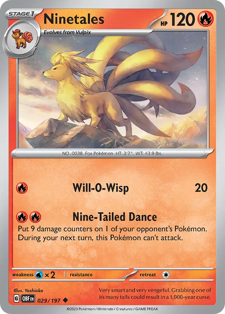 Ninetales (Obsidian Flames) - Pokémon in TCG Land México