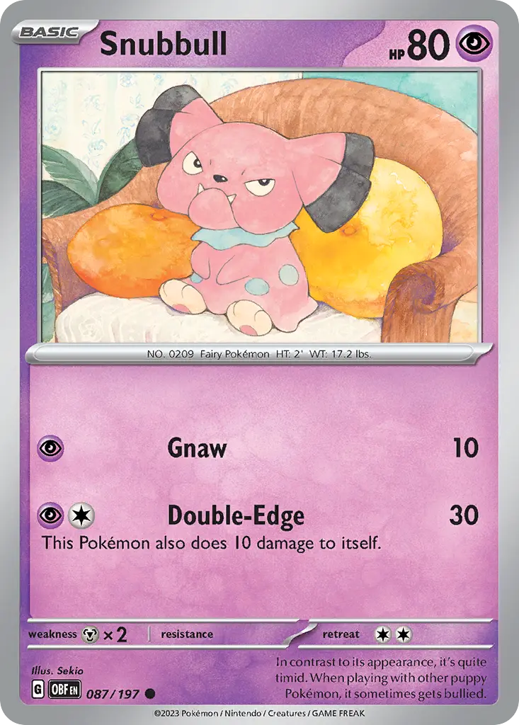 Snubbull (Obsidian Flames) - Pokémon in TCG Land