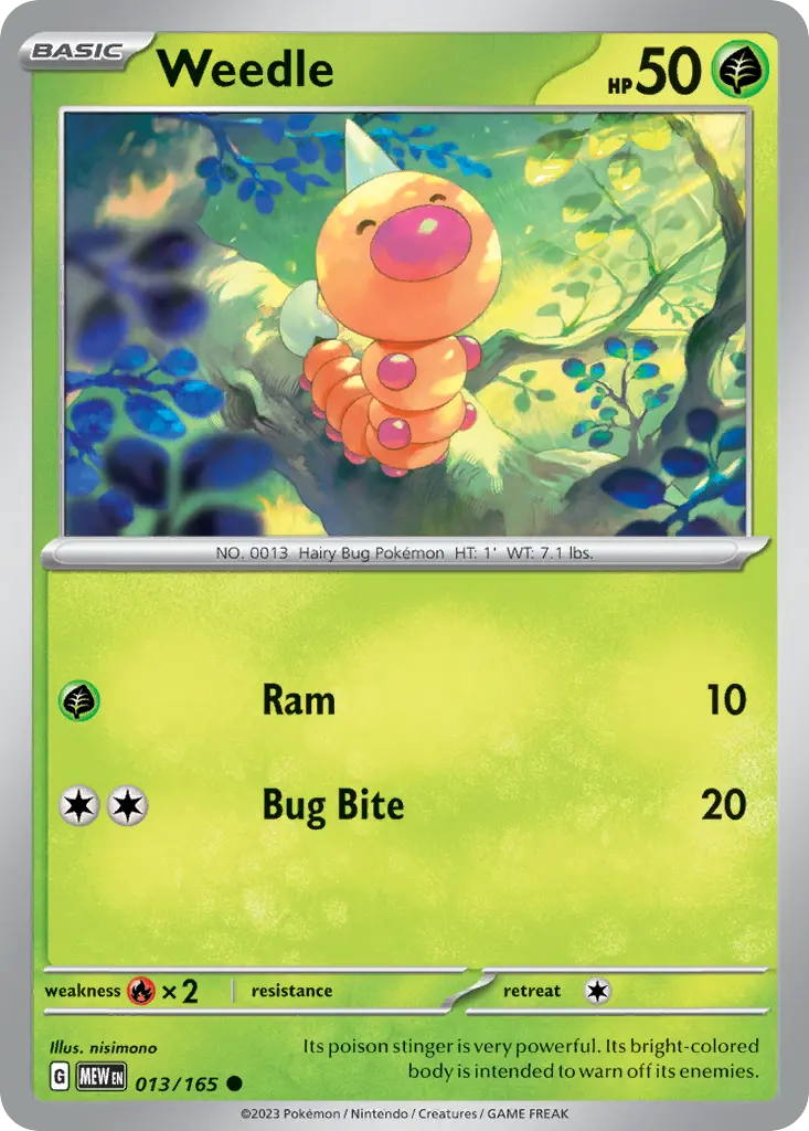 Weedle (151) - Pokémon in TCG Land