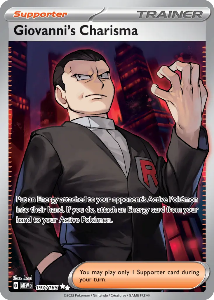 Giovanni's Charisma (151) - Pokémon in TCG Land México