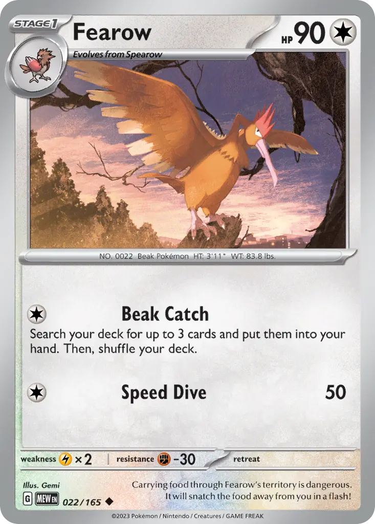Fearow (151) - Pokémon in TCG Land