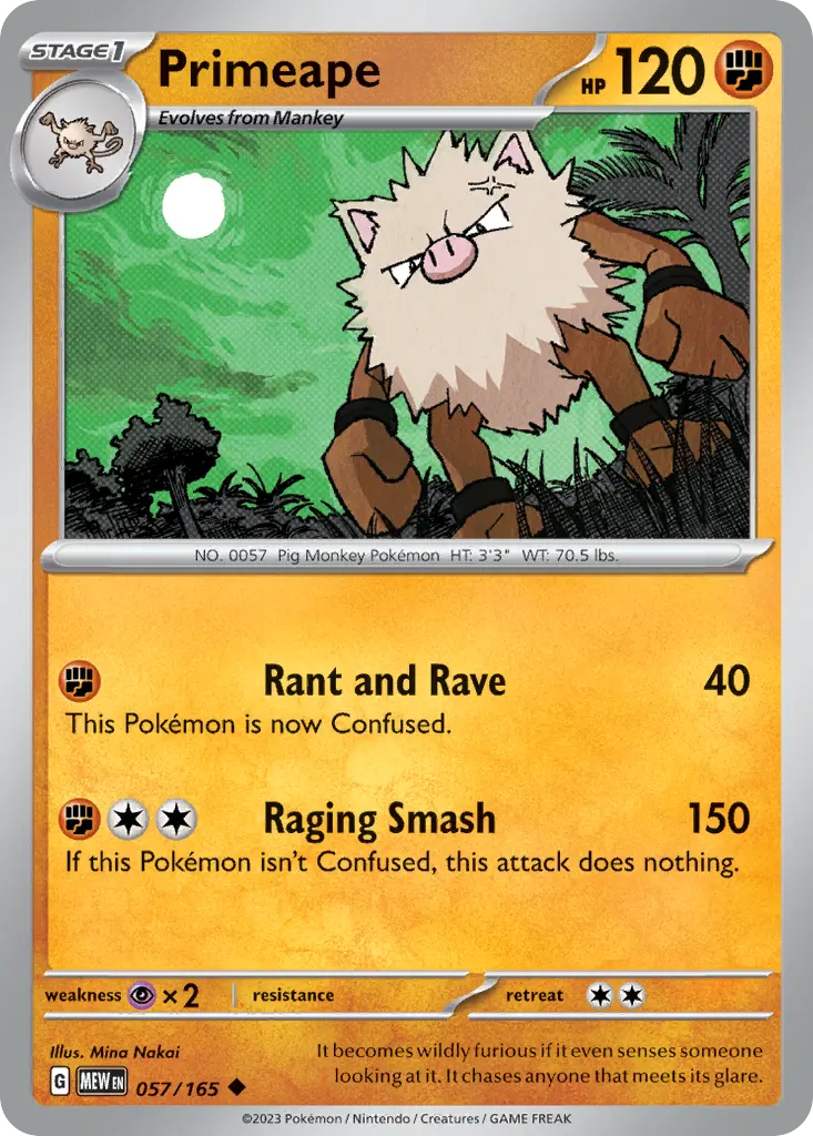 Primeape (151) - Pokémon in TCG Land