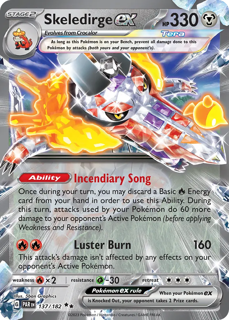 Skeledirge ex (Paradox Rift) - Pokémon in TCG Land
