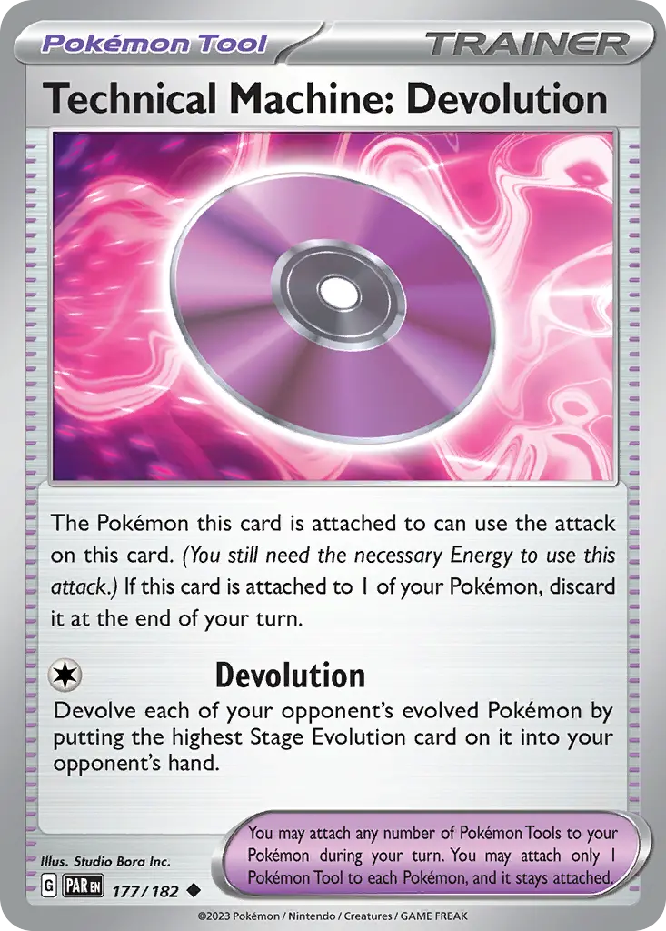 Technical Machine: Devolution (Paradox Rift) - Pokémon in TCG Land