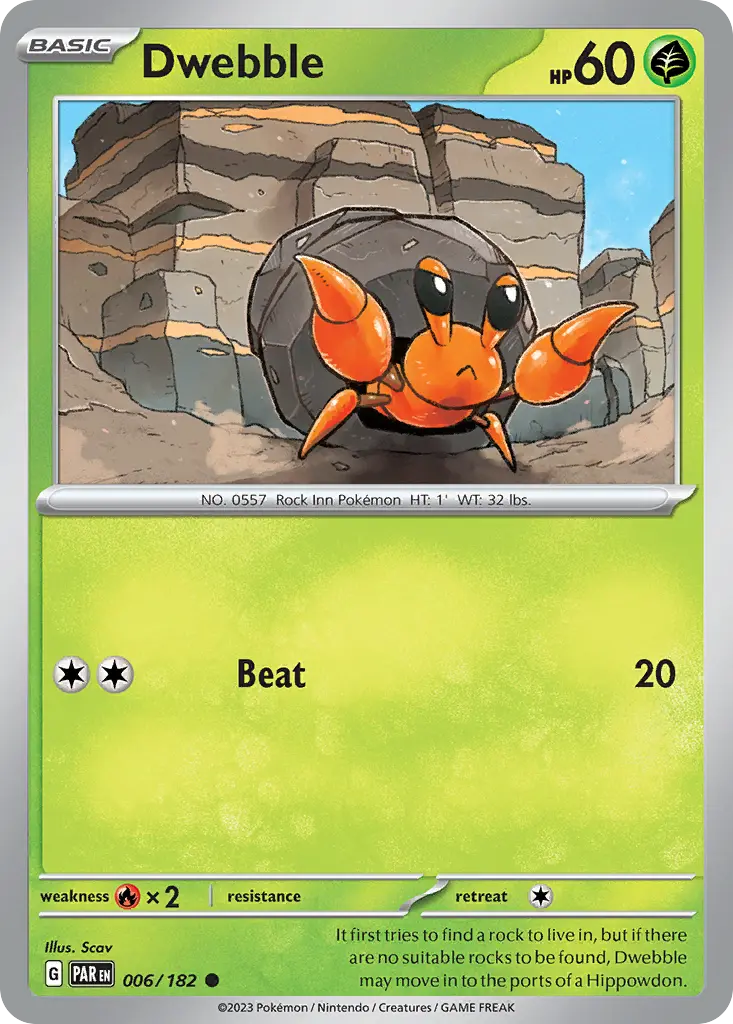 Dwebble (Paradox Rift) - Pokémon in TCG Land