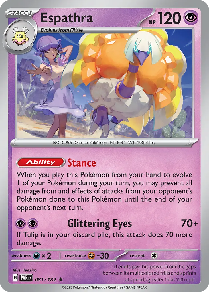 Espathra (Paradox Rift) - Pokémon in TCG Land