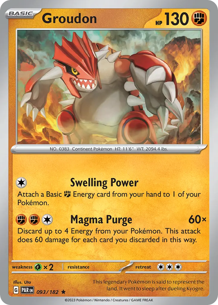 Groudon (Paradox Rift) - Pokémon in TCG Land