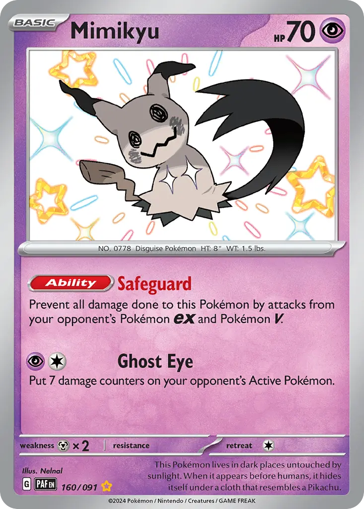 Mimikyu (Paldean Fates) - Pokémon in TCG Land México