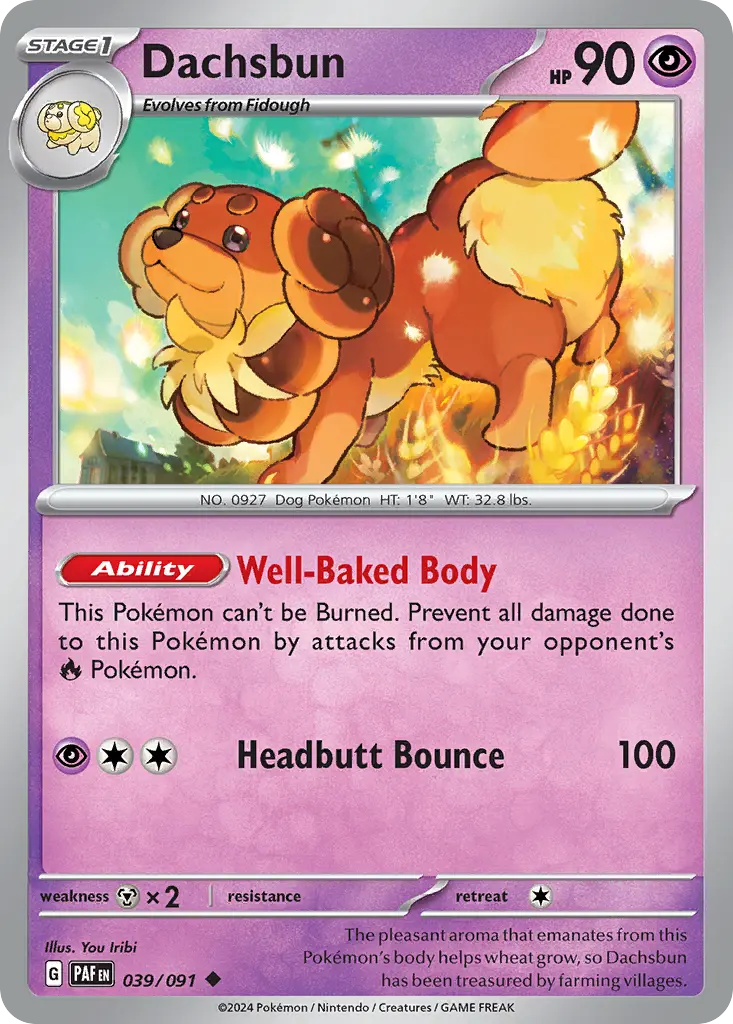 Dachsbun (Paldean Fates) - Pokémon in TCG Land México