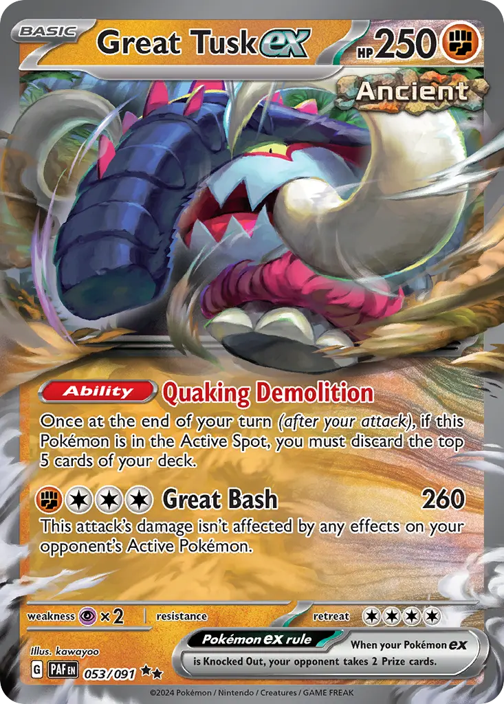 Great Tusk ex (Paldean Fates) - Pokémon in TCG Land México