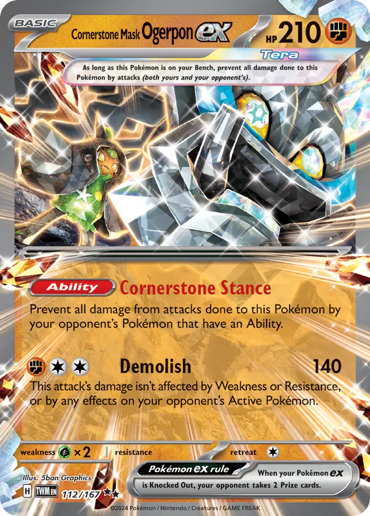 Cornerstone Mask Ogerpon ex (Twilight Masquerade) - Pokémon in TCG Land México