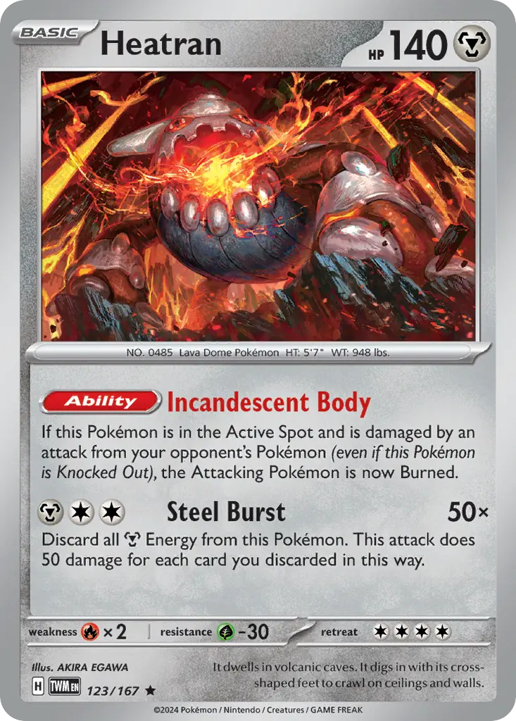 Heatran (Twilight Masquerade) - Pokémon in TCG Land México