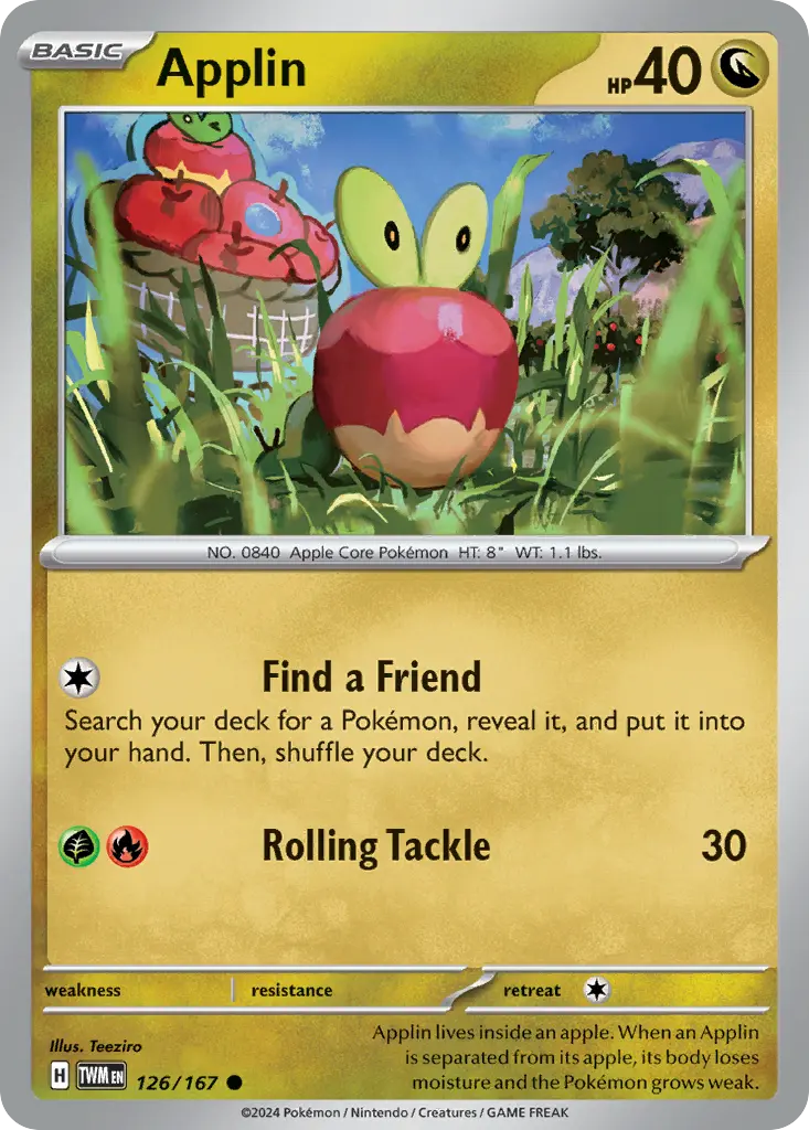 Applin (Twilight Masquerade) - Pokémon in TCG Land México