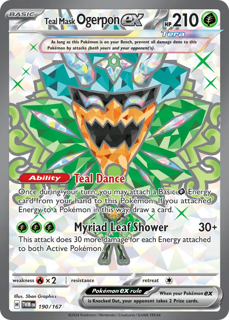 Teal Mask Ogerpon ex (Twilight Masquerade) - Pokémon in TCG Land México