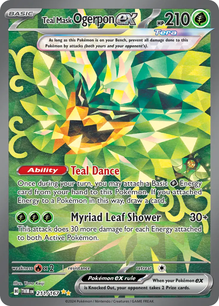 Teal Mask Ogerpon ex (Twilight Masquerade) - Pokémon in TCG Land México