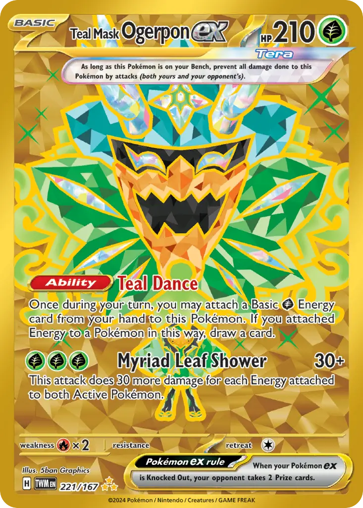Teal Mask Ogerpon ex (Twilight Masquerade) - Pokémon in TCG Land