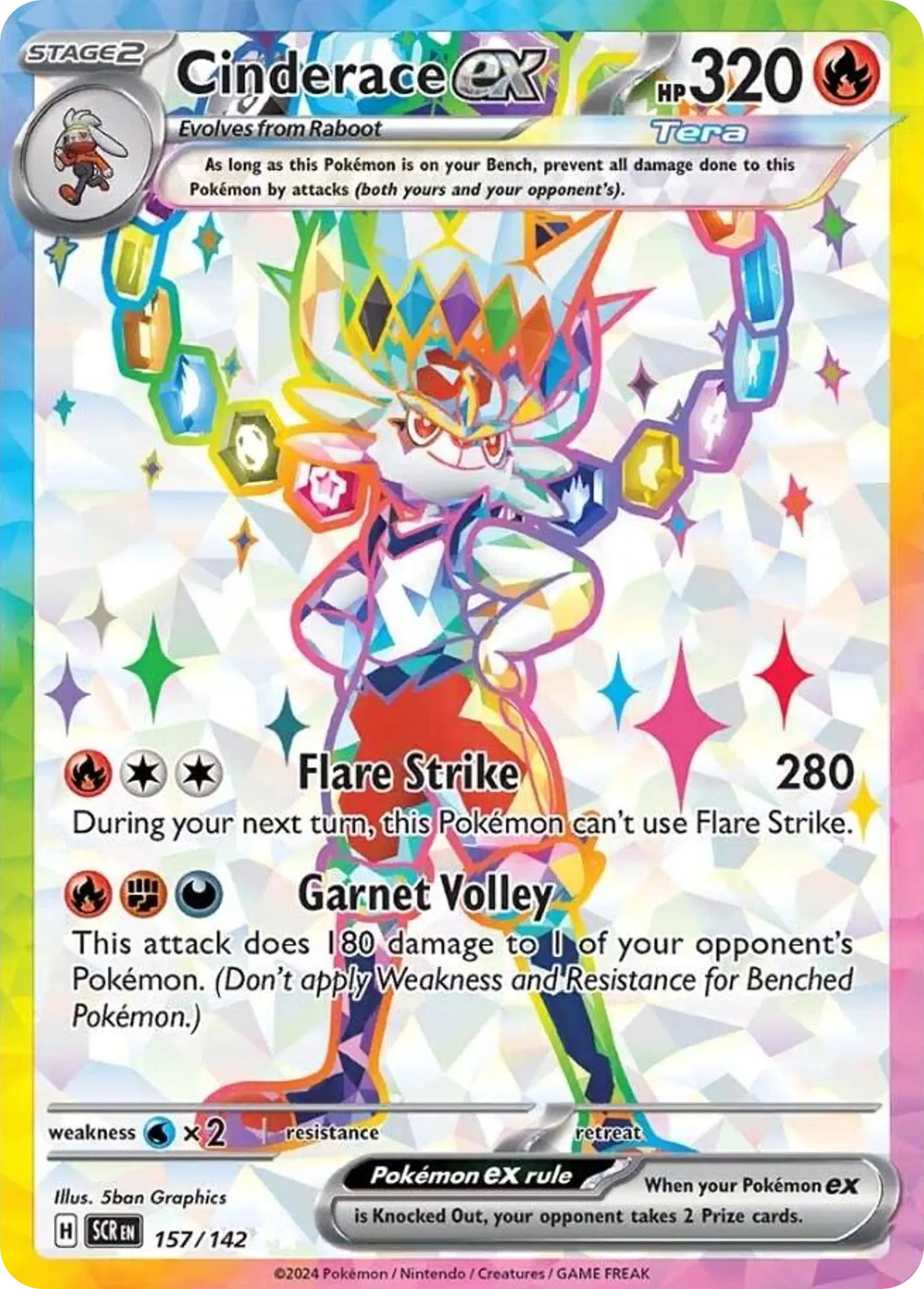 Cinderace ex (Stellar Crown) - Pokémon in TCG Land México