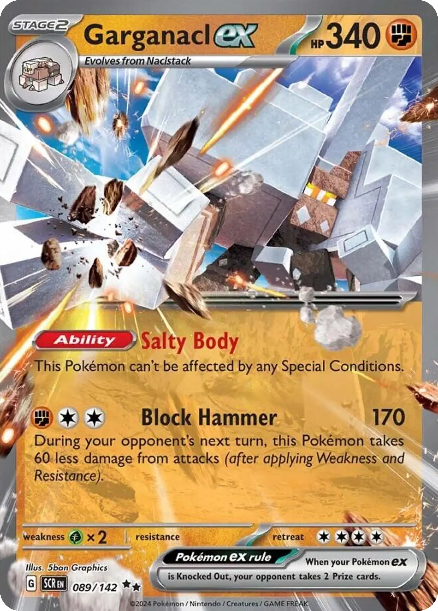 Garganacl ex (Stellar Crown) - Pokémon in TCG Land