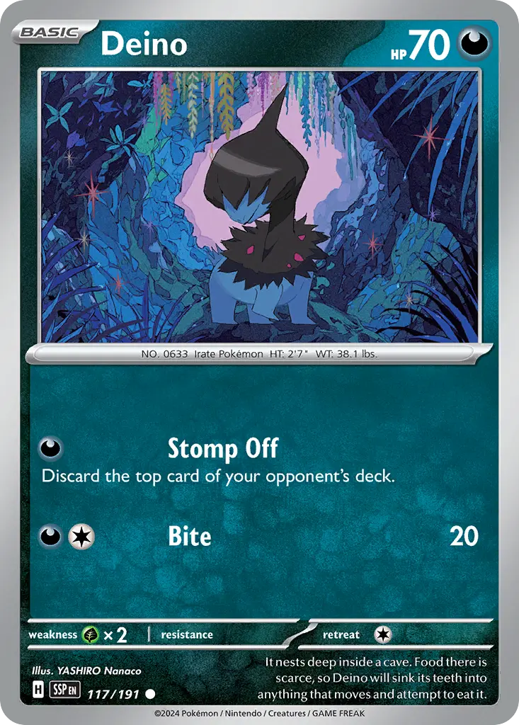 Deino (Surging Sparks) - Pokémon in TCG Land