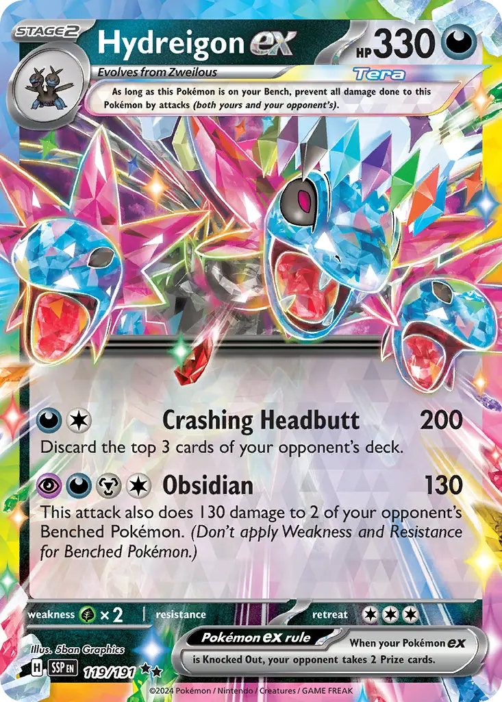 Hydreigon ex (Surging Sparks) - Pokémon in TCG Land