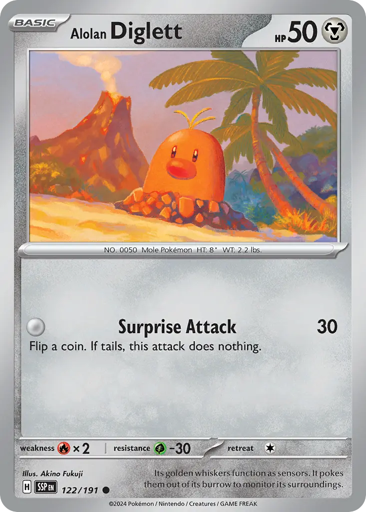 Alolan Diglett PKM (Surging Sparks) Pokémon - TCG Land México