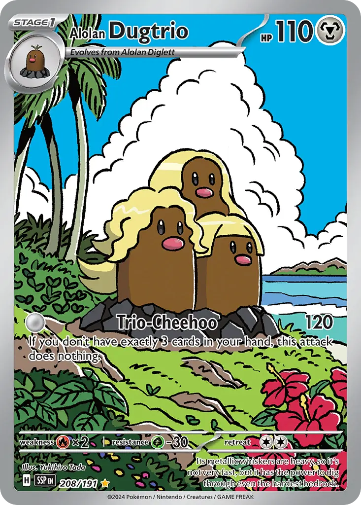 Alolan Dugtrio (Surging Sparks) - Pokémon in TCG Land