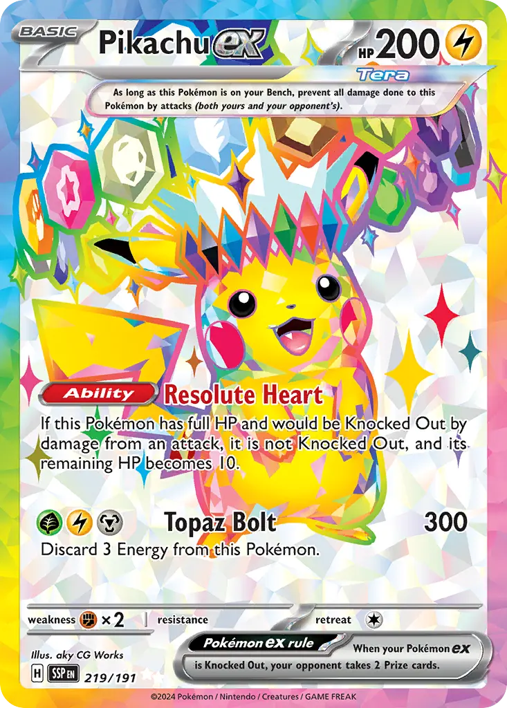 Pikachu ex (Surging Sparks) - Pokémon in TCG Land
