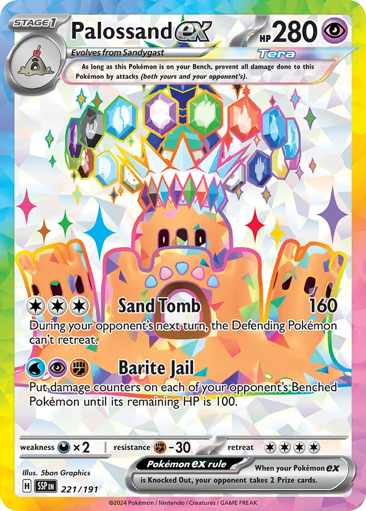 Palossand ex (Surging Sparks) - Pokémon in TCG Land