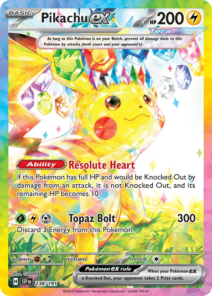 Pikachu ex (Surging Sparks) - Pokémon in TCG Land