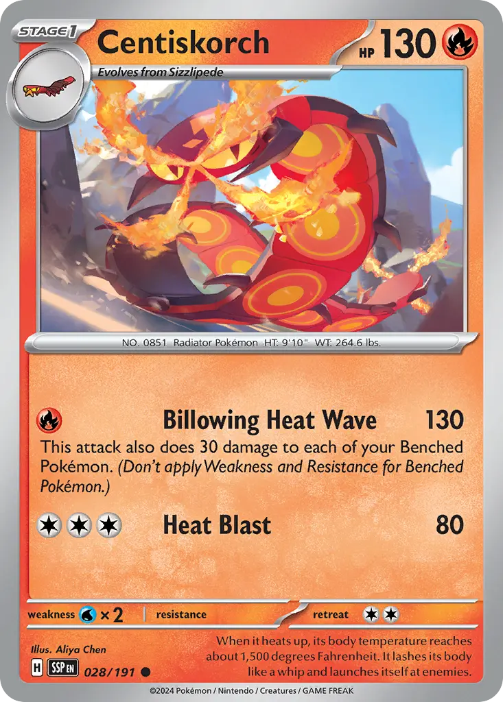 Centiskorch (Surging Sparks) - Pokémon in TCG Land