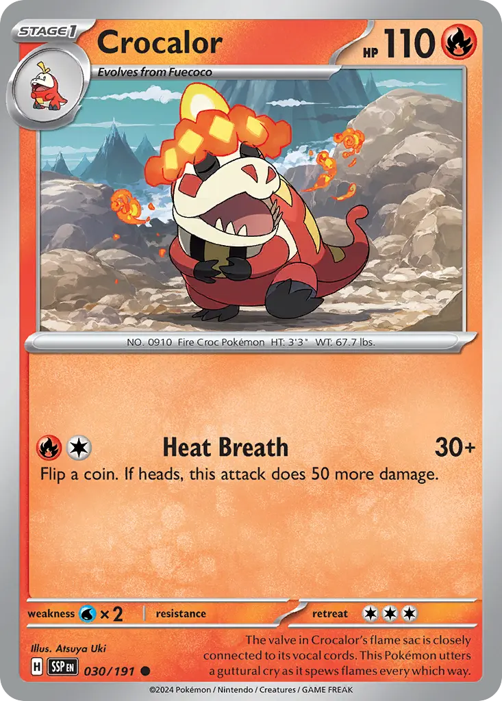 Crocalor (Surging Sparks) - Pokémon in TCG Land