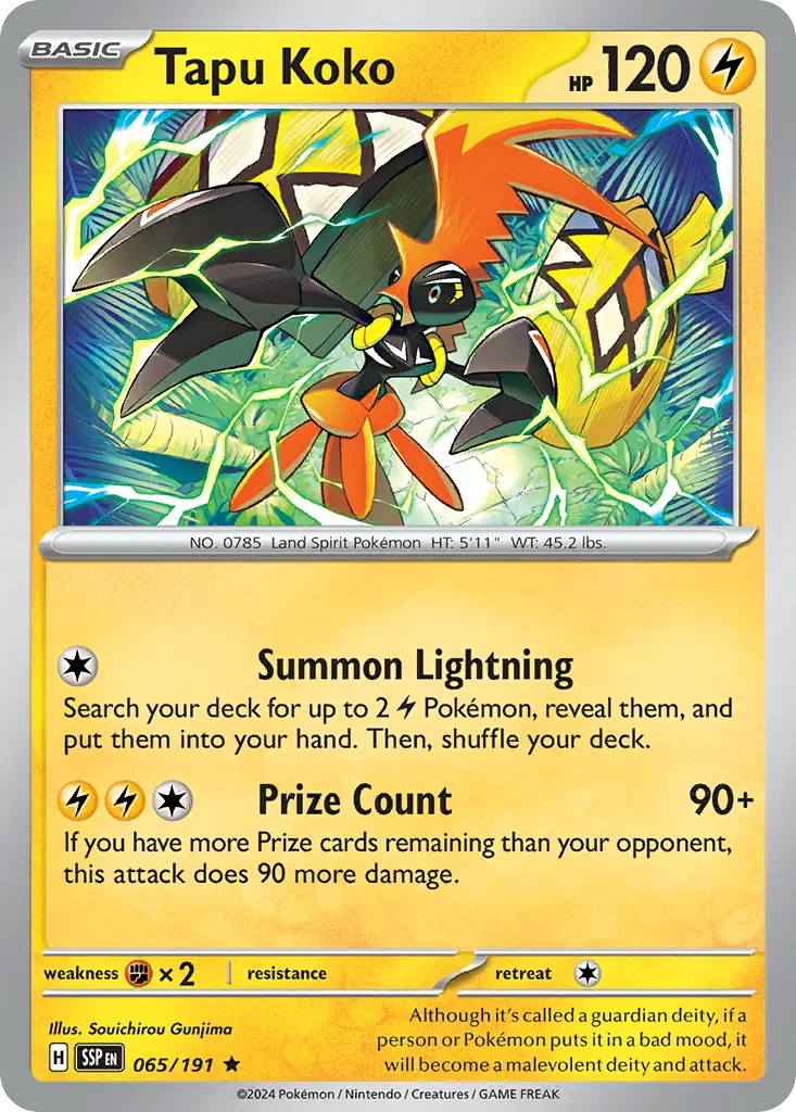 Tapu Koko (Surging Sparks) - Pokémon in TCG Land México