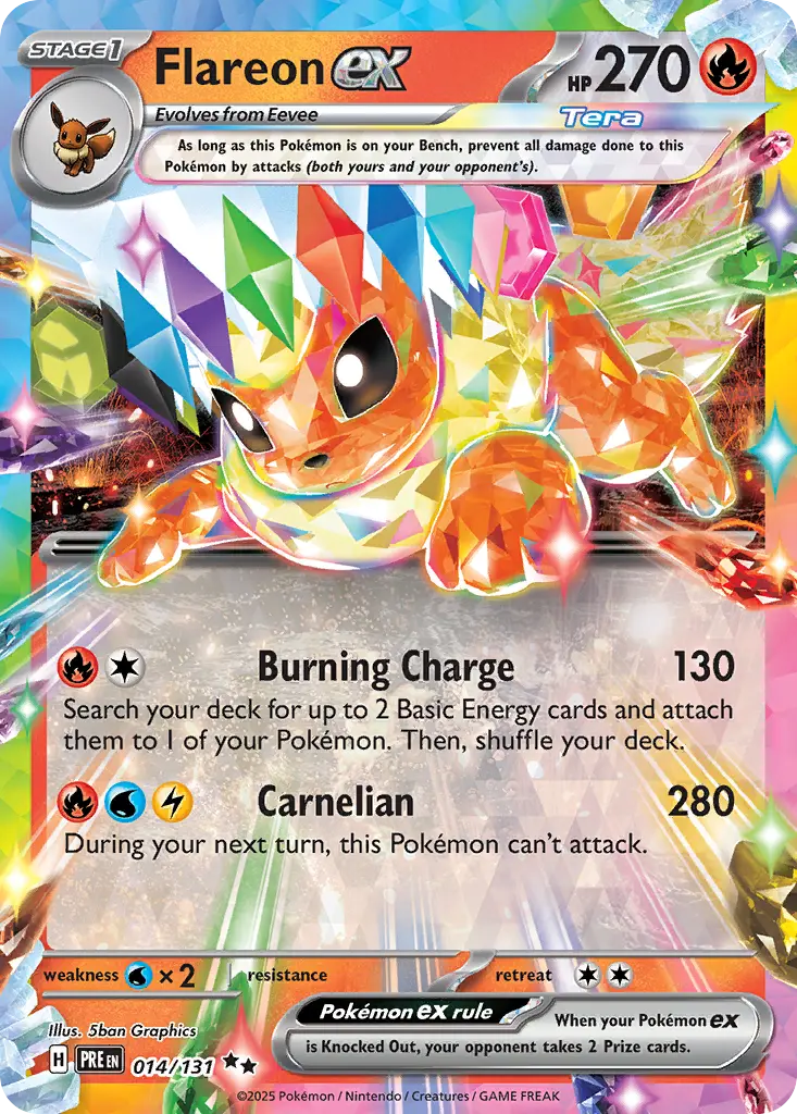 Flareon ex (Prismatic Evolutions) - Pokémon in TCG Land