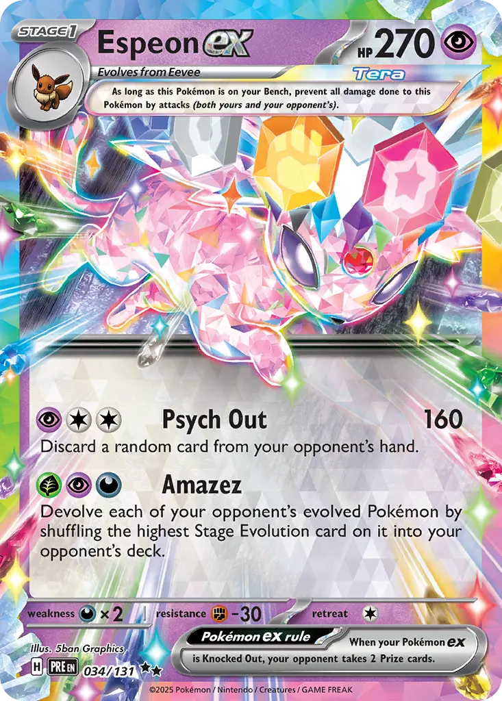 Espeon ex (Prismatic Evolutions) - Pokémon in TCG Land