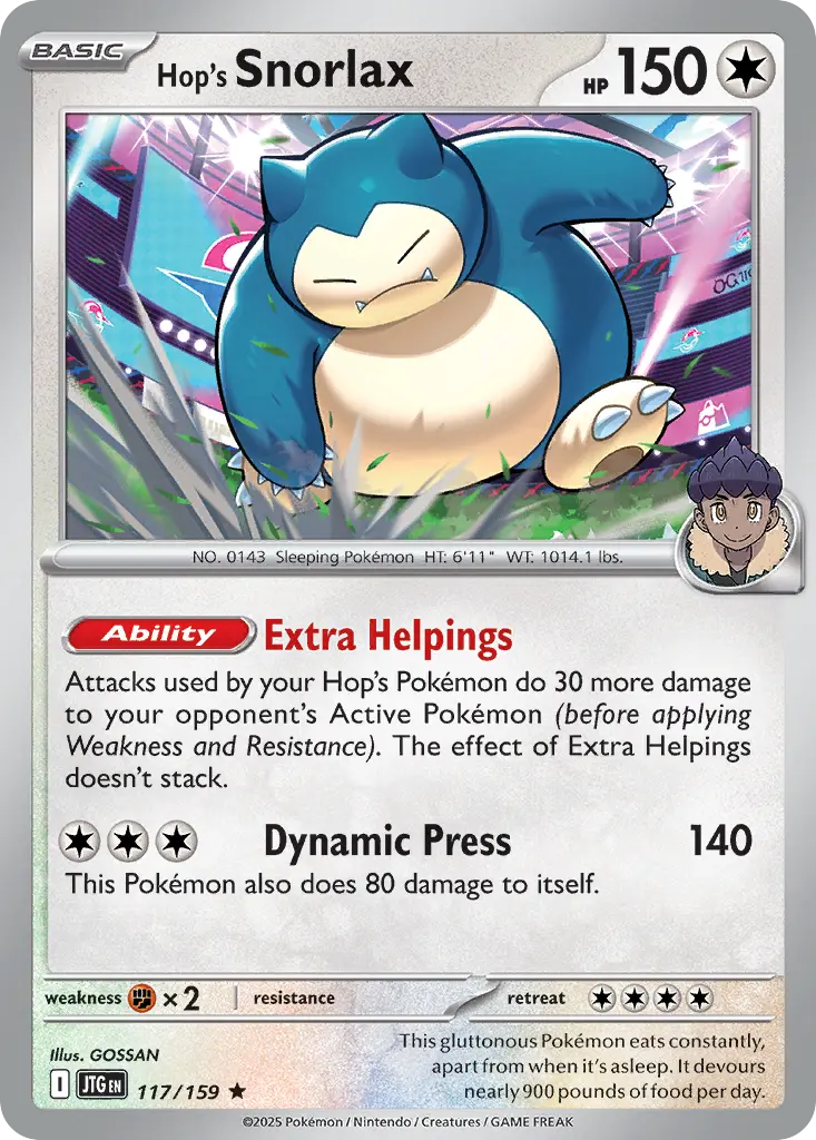 Hop's Snorlax (Journey Together) - Pokémon in TCG Land