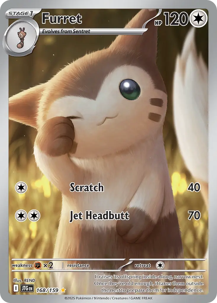 Furret (Journey Together) - Pokémon in TCG Land