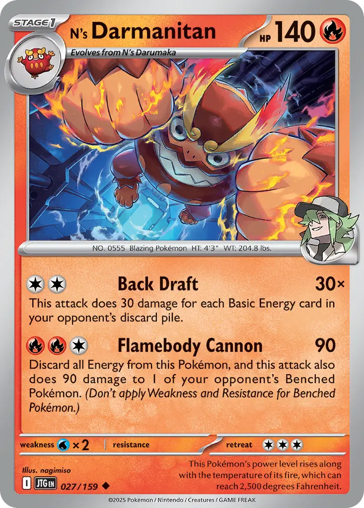 N's Darmanitan (Journey Together) - Pokémon in TCG Land