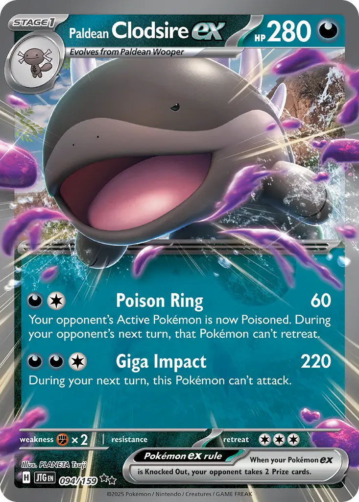 Paldean Clodsire ex (Journey Together) - Pokémon in TCG Land