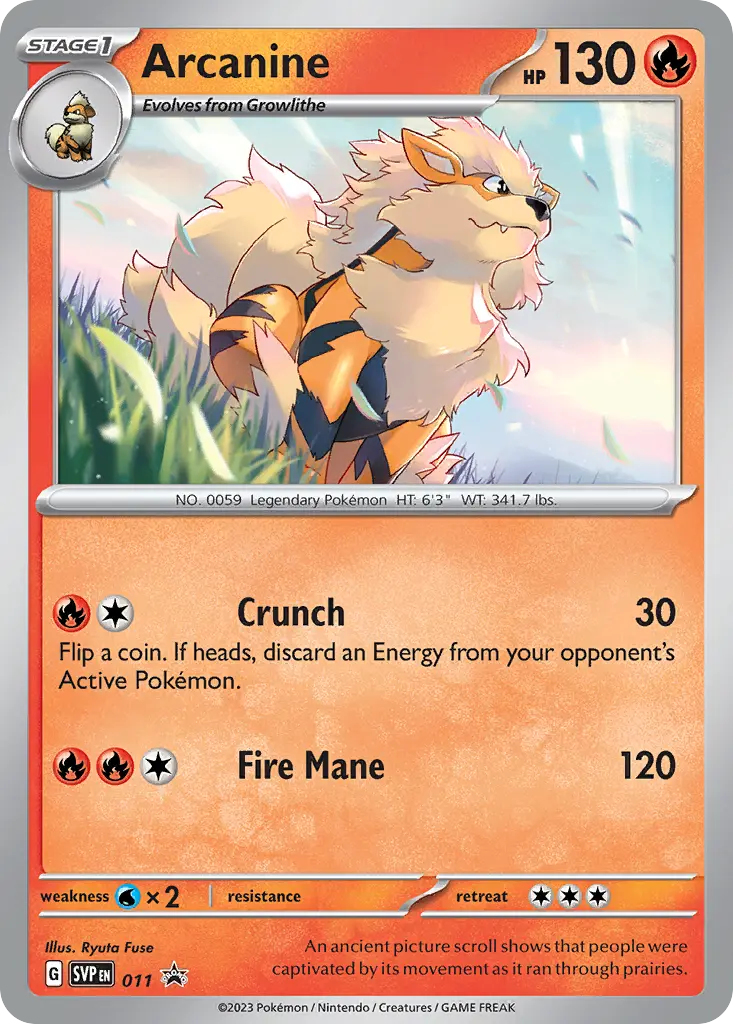 Arcanine (Scarlet & Violet Black Star Promos) - Pokémon in TCG Land México