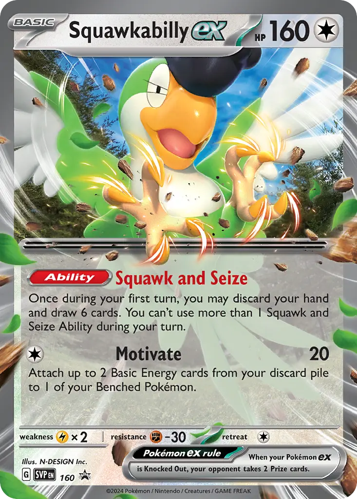 Squawkabilly ex (Scarlet & Violet Black Star Promos) - Pokémon in TCG Land México