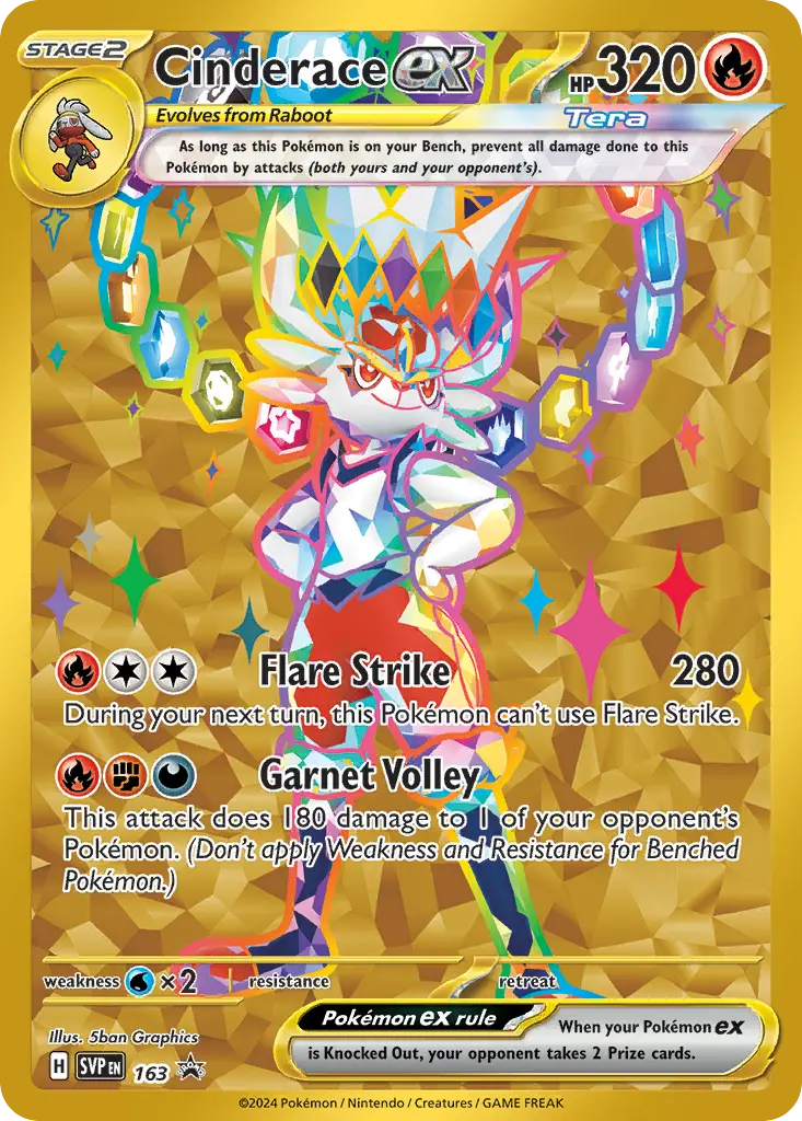 Cinderace ex (Scarlet & Violet Black Star Promos) - Pokémon in TCG Land