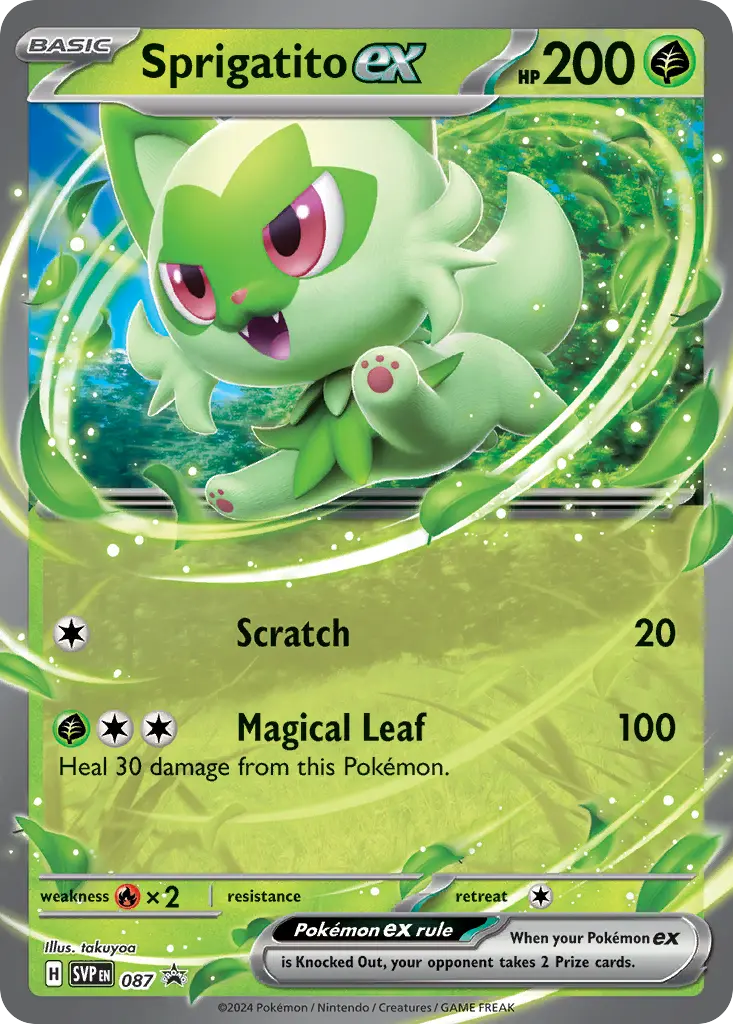 Sprigatito ex (Scarlet & Violet Black Star Promos) - Pokémon in TCG Land