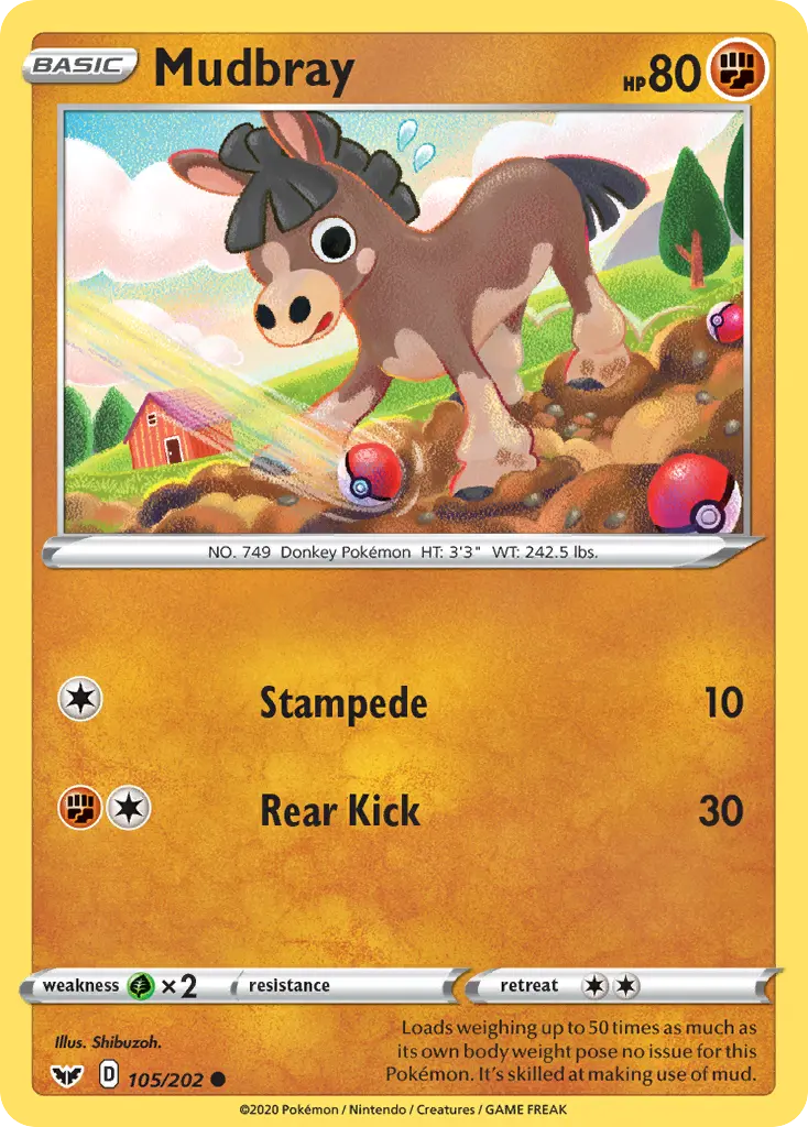 Mudbray (Sword & Shield) - Pokémon in TCG Land