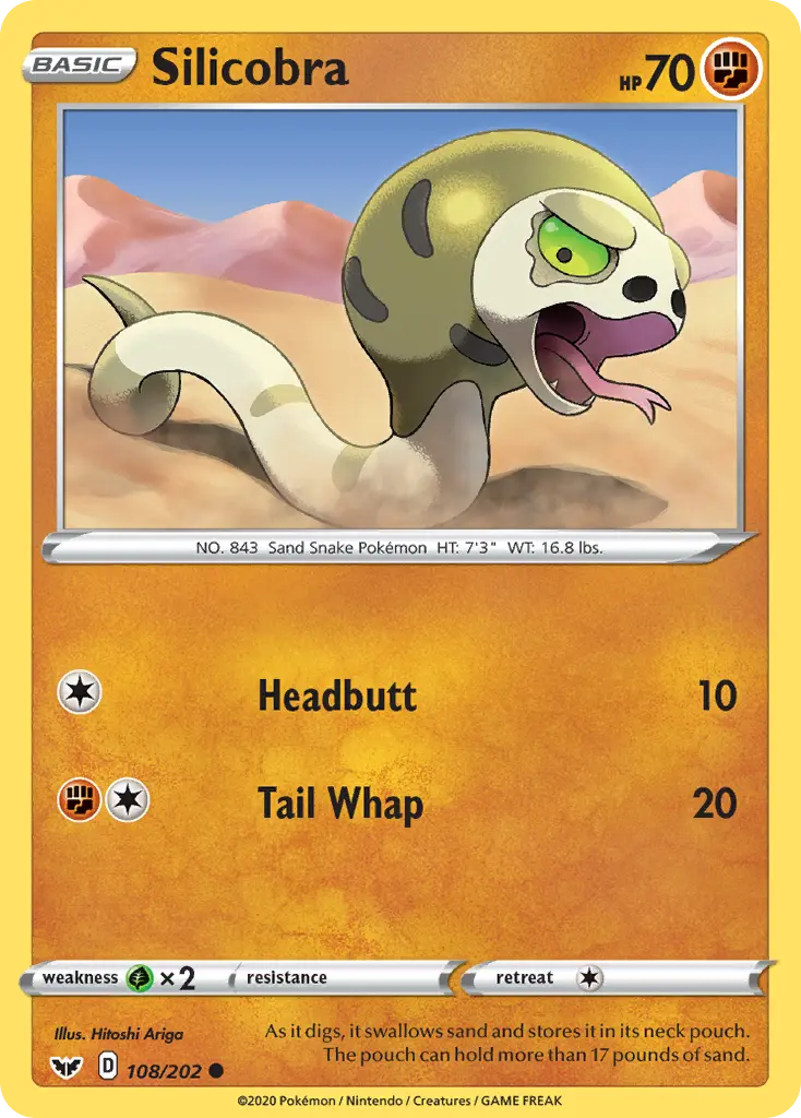 Silicobra (Sword & Shield) - Pokémon in TCG Land