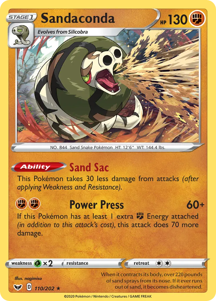 Sandaconda (Sword & Shield) - Pokémon in TCG Land México