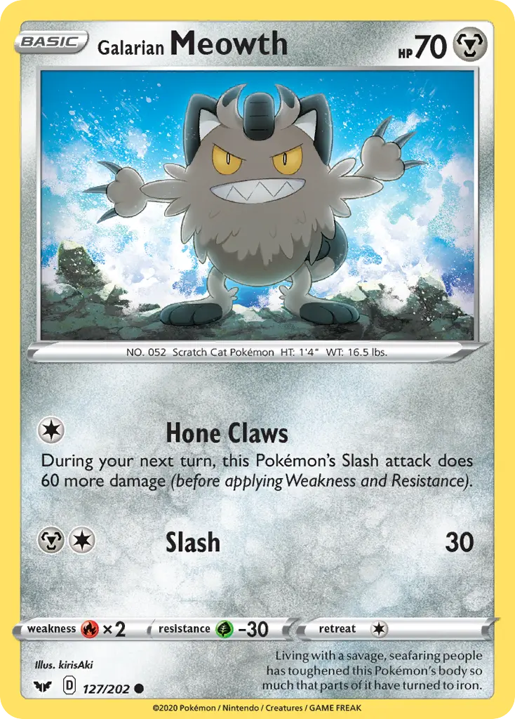Galarian Meowth (Sword & Shield) - Pokémon in TCG Land México